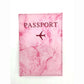 Étui passeport marbre rose, style sophistiqué