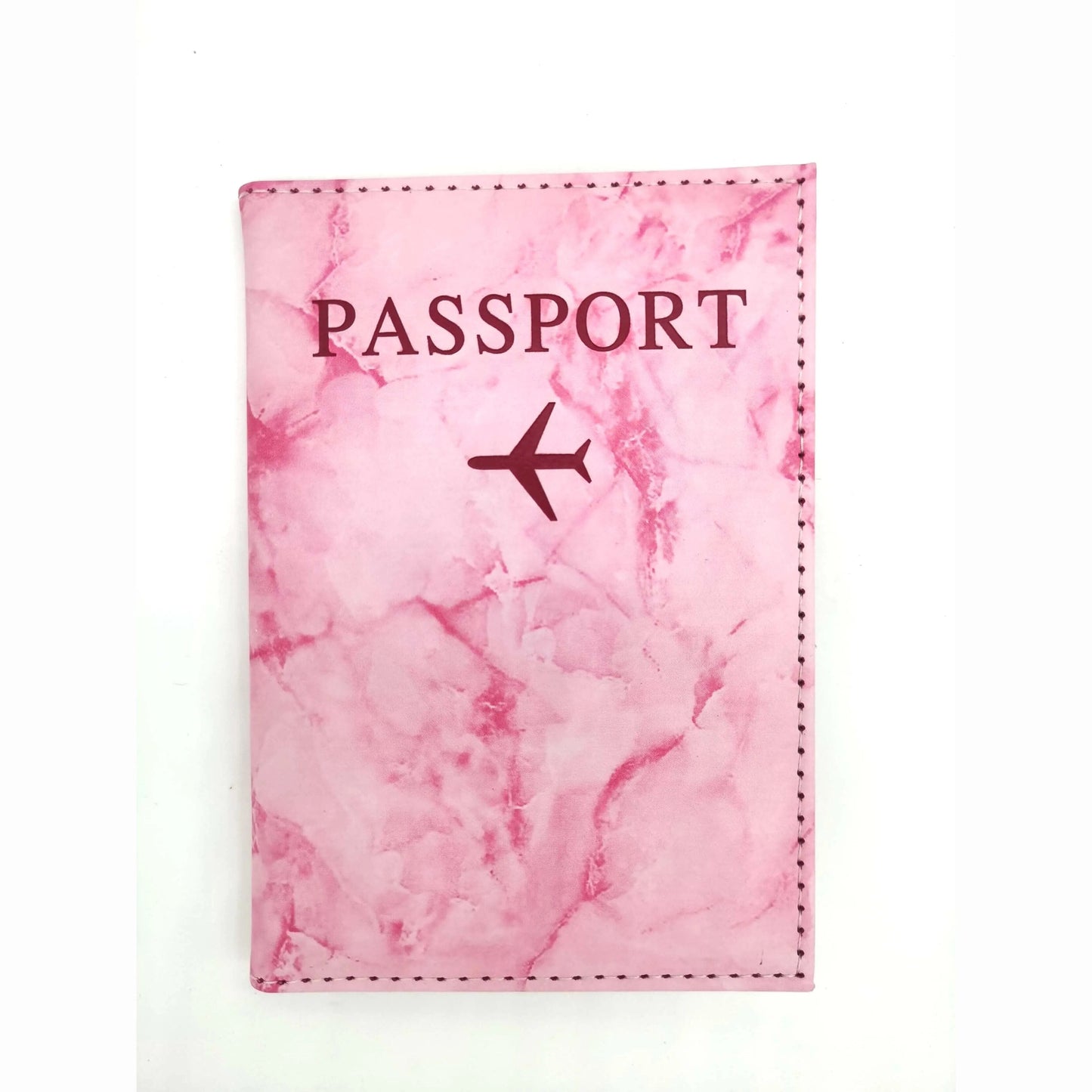 Étui passeport marbre rose, style sophistiqué