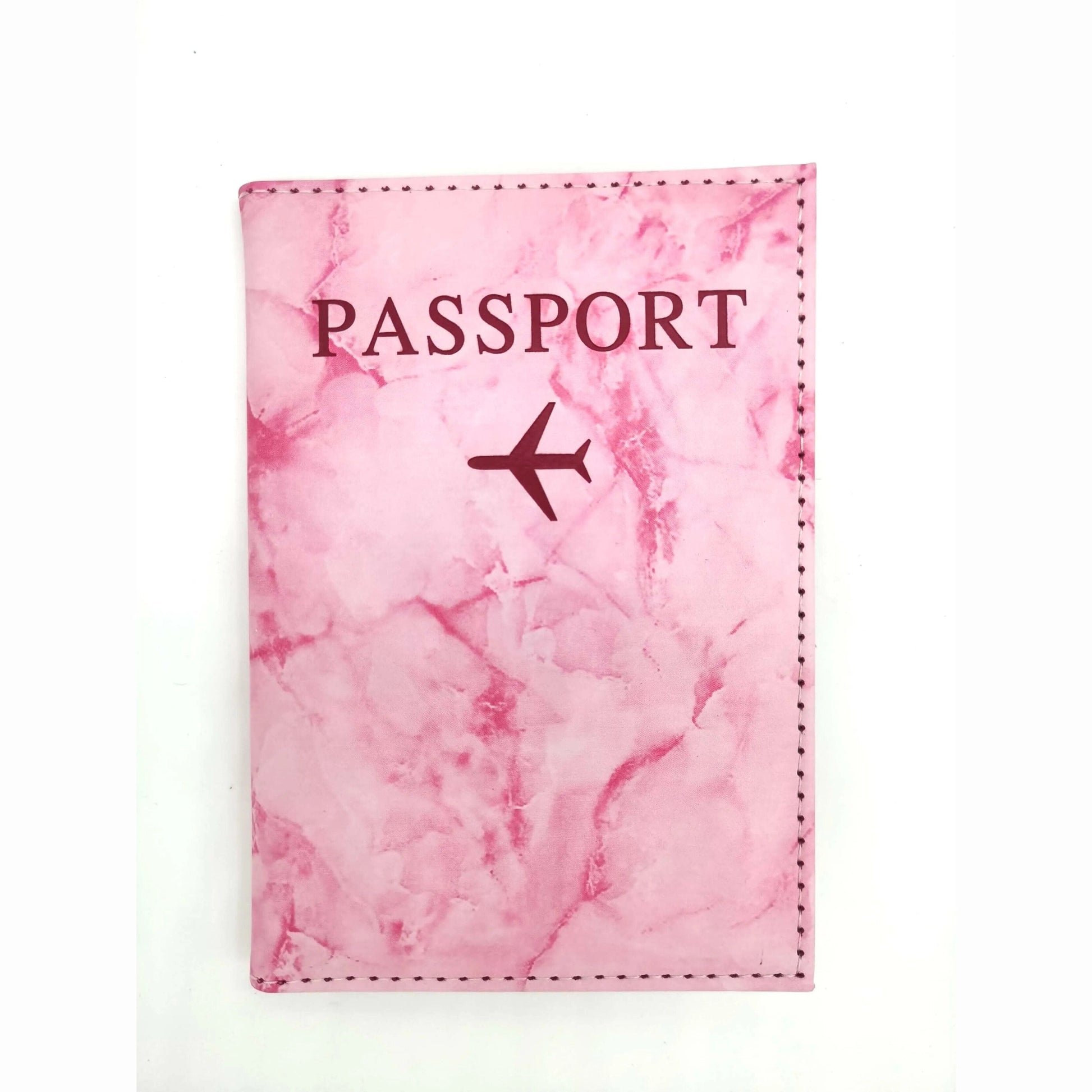 Étui passeport marbre rose, style sophistiqué