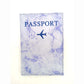 Étui passeport marbre violet, allure luxueuse