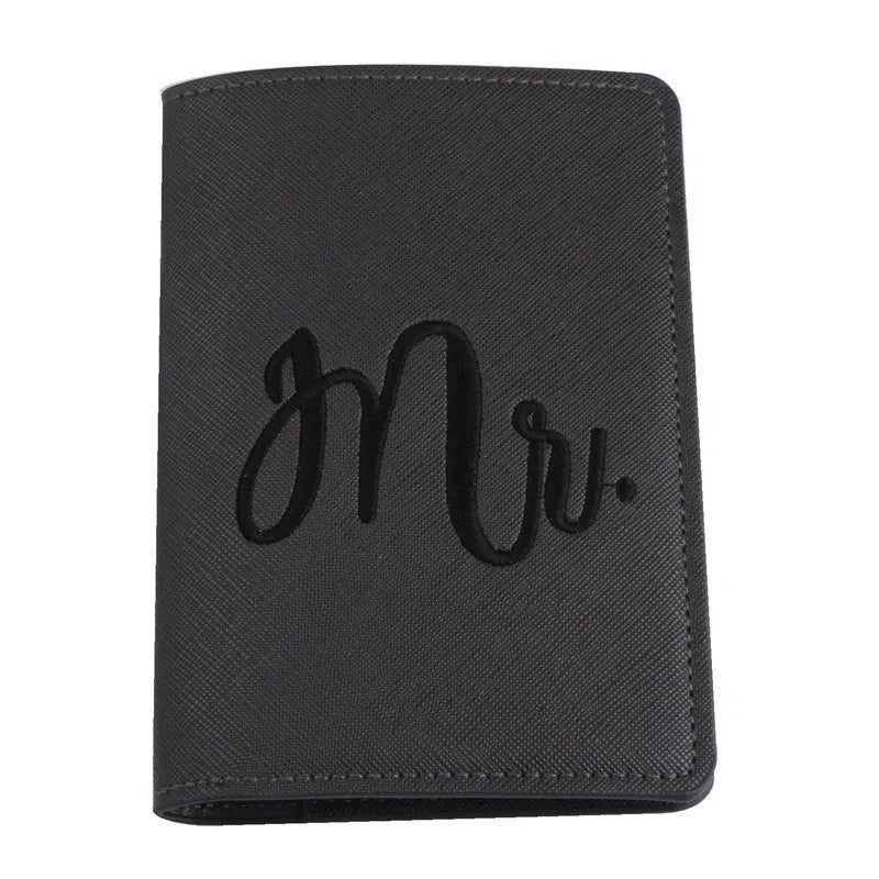 Étui passeport noir Mr, design sobre et élégant