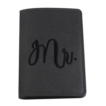 Étui passeport noir Mr, design sobre et élégant