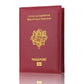 Étui passeport bordeaux, texture élégante et résistante