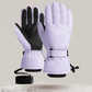 Gants de ski violets pour femme avec isolation thermique