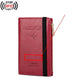 Portefeuille rouge avec protection anti-RFID et personnalisation possible