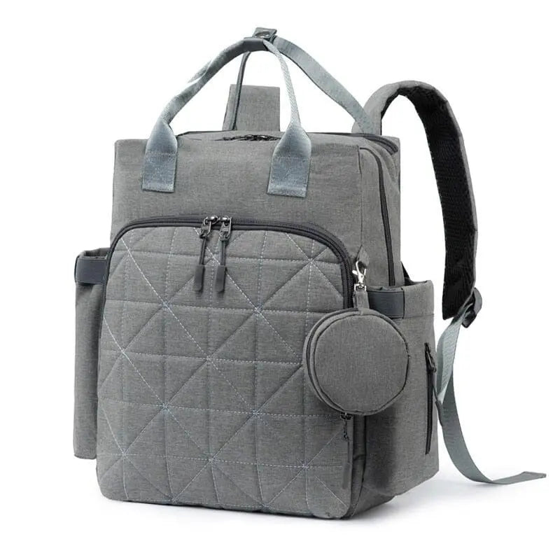 Sac à dos à langer avec poche avant zippée et design pratique