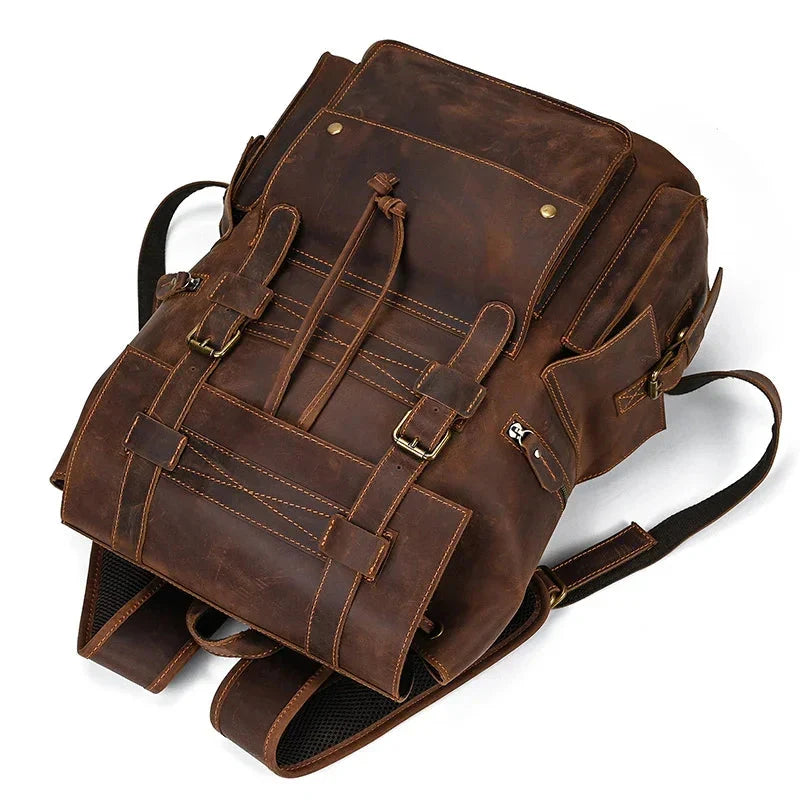 Sac à Dos Cuir Homme Vintage grand sac dos cuir présentation du produit vue 33