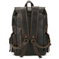 Sac à Dos Cuir Homme Vintage grand sac dos cuir vue latérale vue 14