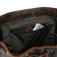 Sac à Dos Cuir Homme Vintage grand sac dos cuir vue du matériau vue 24