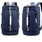 Sac à dos bleu avec poches latérales visibles
