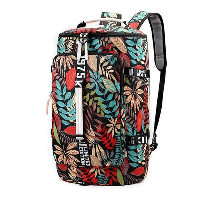 Motif tropical sur le sac à dos convertible