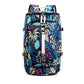 Sac à dos bleu avec design tropical