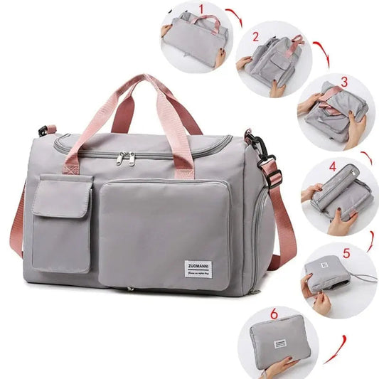 Sac de voyage pliable avec bandoulière ajustable pour confort
