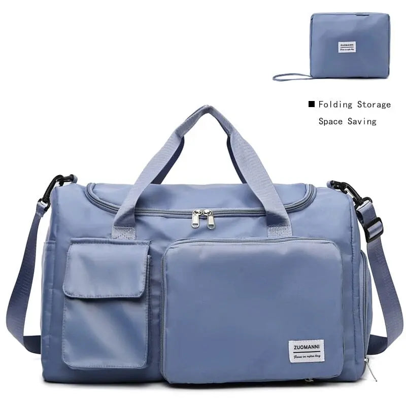 Sac de voyage bleu ciel, apportant une touche de fraîcheur