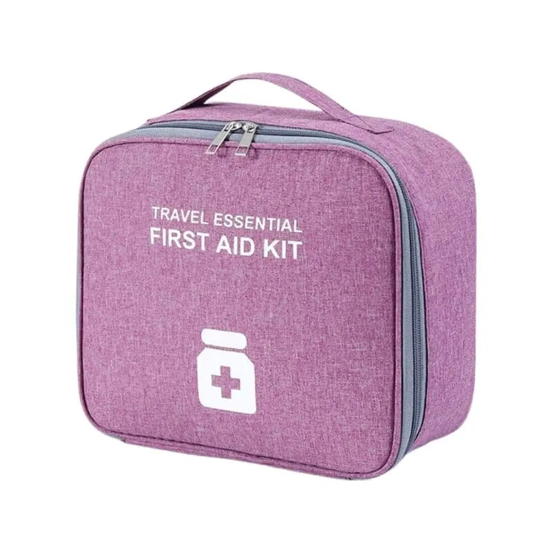 Trousse violette spacieuse pour accessoires de premiers secours