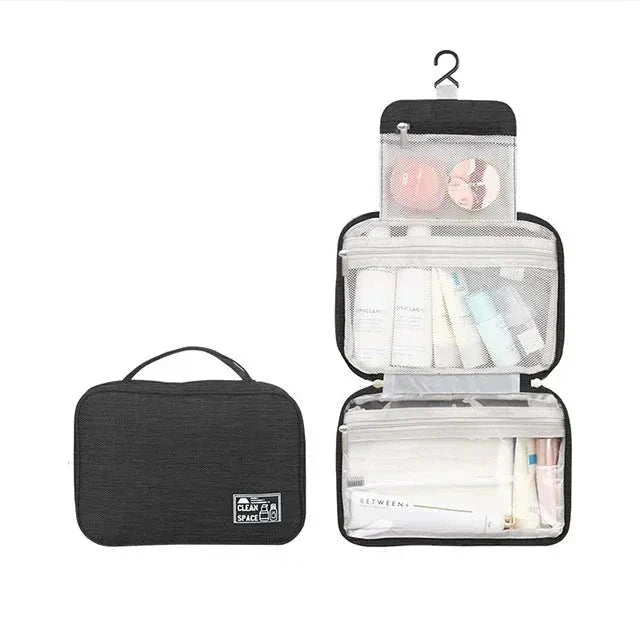 Trousse noire suspendue, compartiments organisés