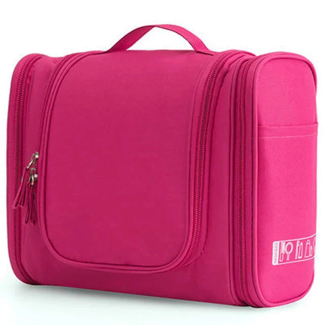 Trousse rose suspendue, idéale pour cosmétiques et accessoires