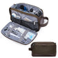 Trousse de toilette marron avec fermeture éclair robuste