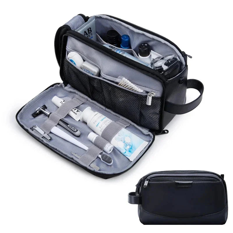 Trousse de toilette noire imperméable pour homme
