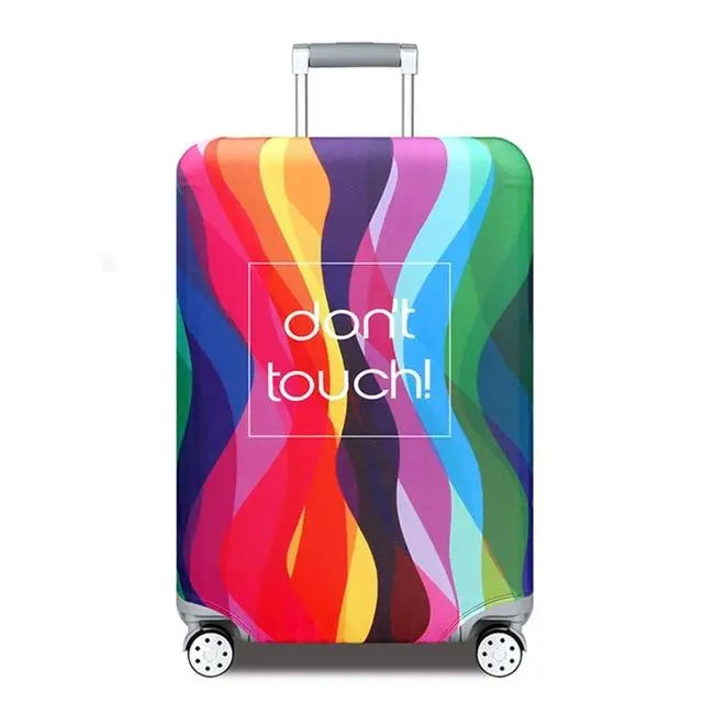 Housse de valise multicolore avec message dissuasif 'Don't Touch'