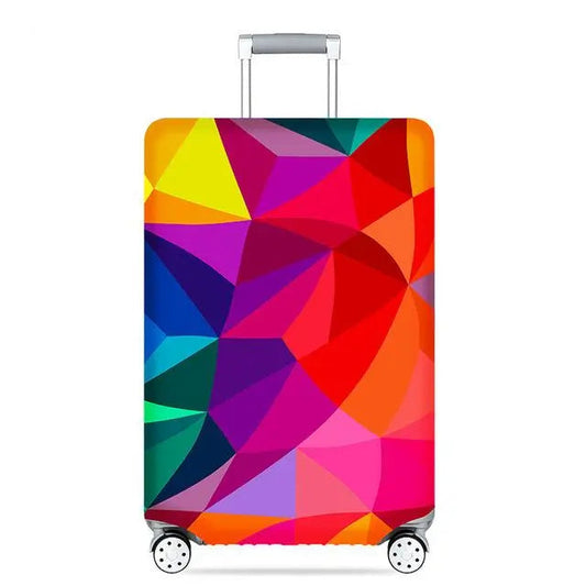 Housse de valise multicolore en polyester sur valise