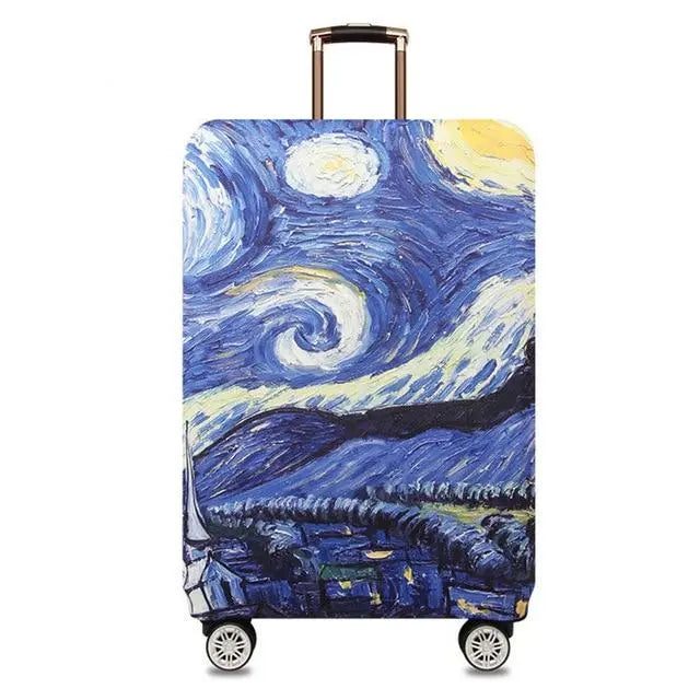 Housse valise motif Nuit Étoilée, polyester, vue de face