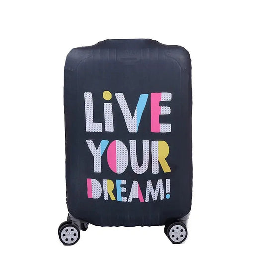 Housse de valise multicolore avec motif 'Live Your Dream'