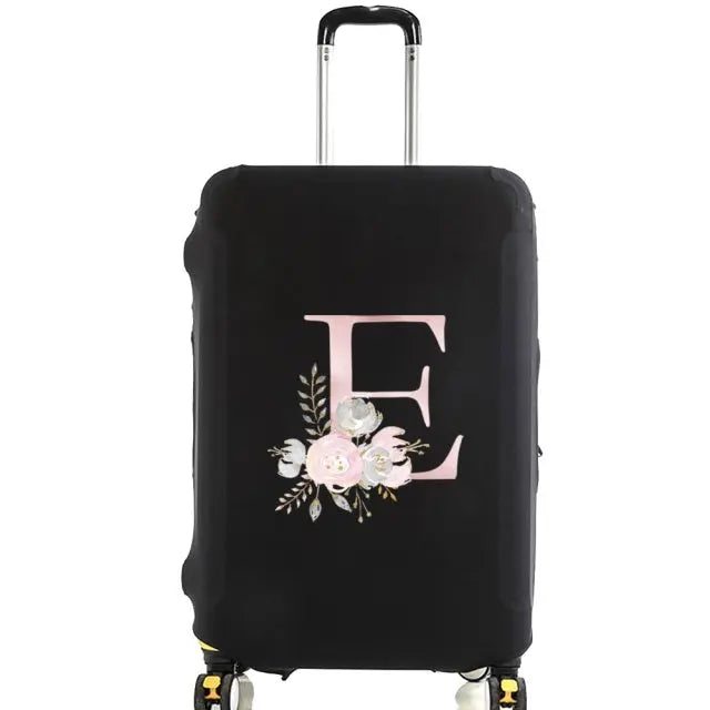 Housse Valise Personnalisée Fleurs Roses housse valise brpink flowers vue rapprochée