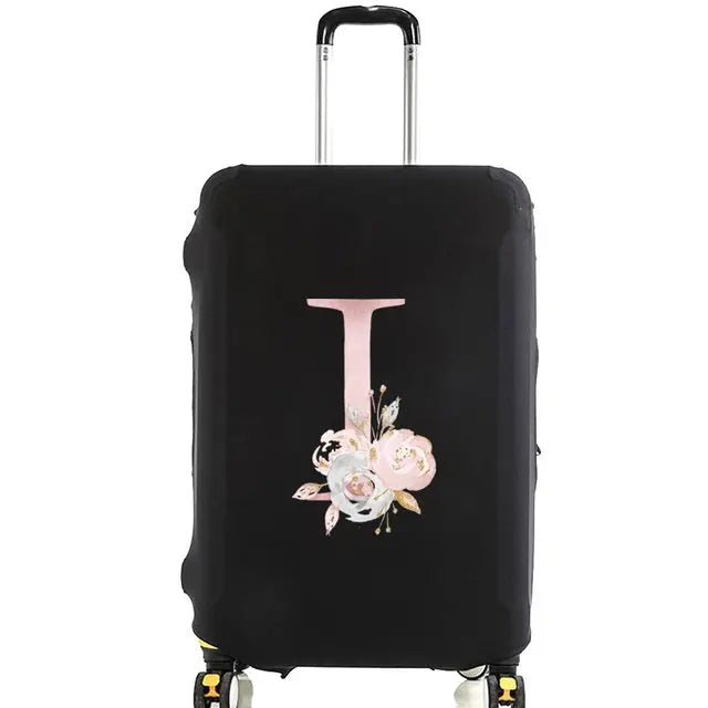 Housse Valise Personnalisée Fleurs Roses housse valise brpink flowers vue latérale vue 10