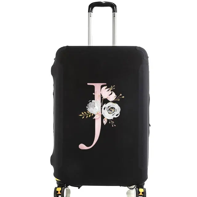 Housse Valise Personnalisée Fleurs Roses housse valise brpink flowers vue de face vue 11