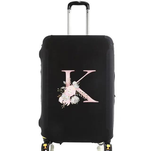 Housse Valise Personnalisée Fleurs Roses housse valise brpink flowers vue de détail vue 12