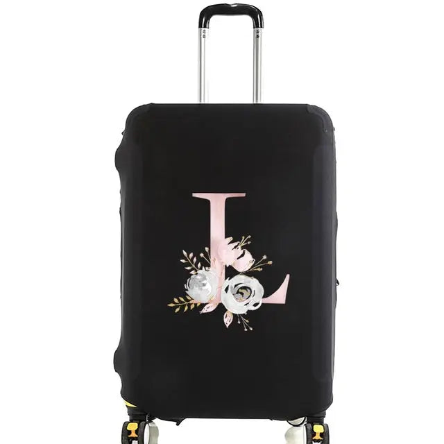 Housse Valise Personnalisée Fleurs Roses housse valise brpink flowers vue rapprochée vue 13