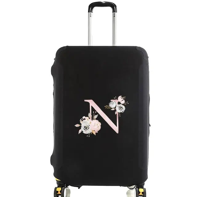 Housse Valise Personnalisée Fleurs Roses housse valise brpink flowers finitions visibles vue 15