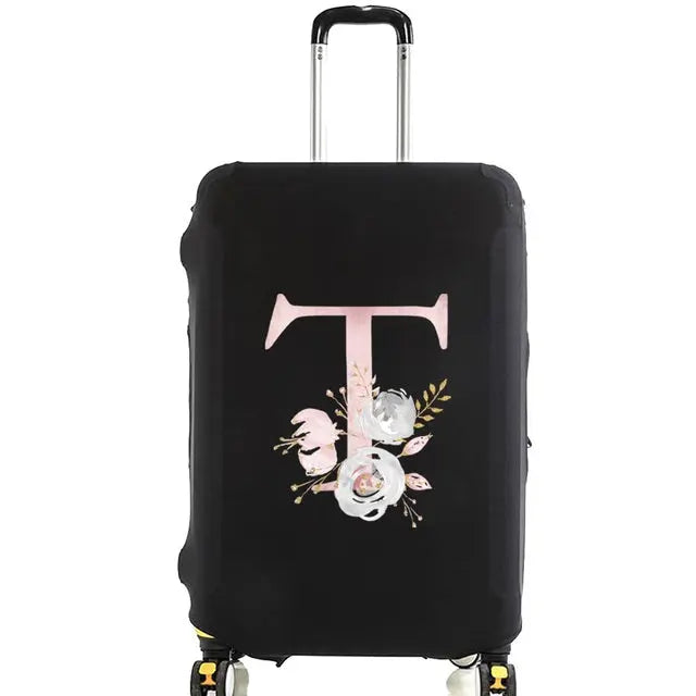 Housse Valise Personnalisée Fleurs Roses housse valise brpink flowers vue rapprochée vue 21