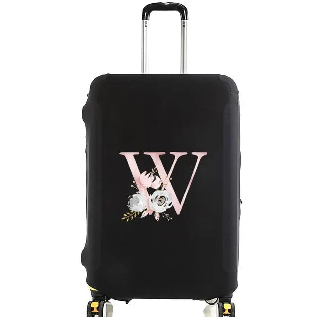 Housse Valise Personnalisée Fleurs Roses housse valise brpink flowers présentation du produit vue 24