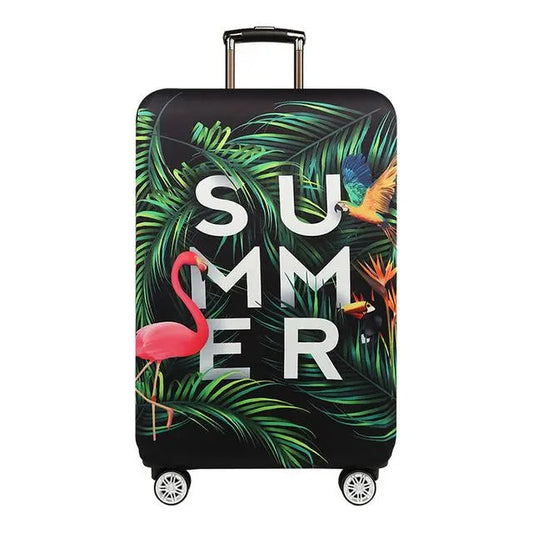 Housse de valise colorée sur fond blanc, taille L
