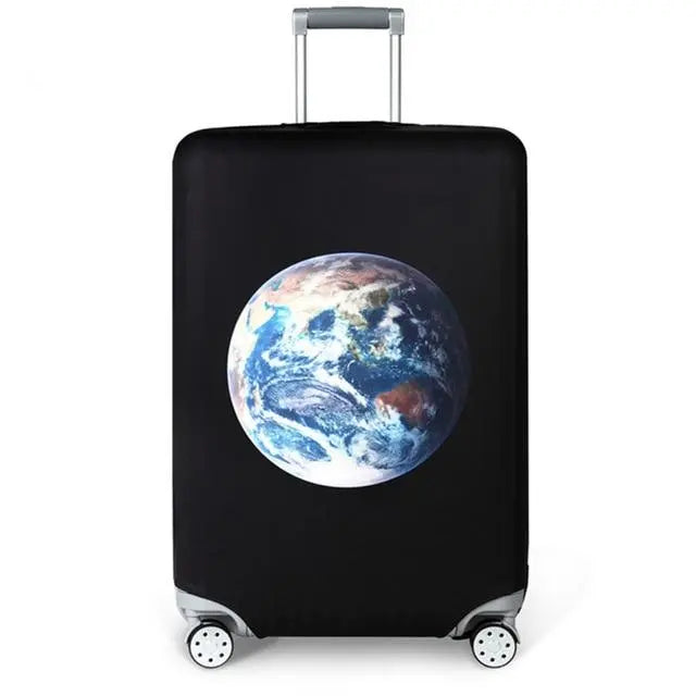 Housse de valise motif Terre en polyester haute qualité