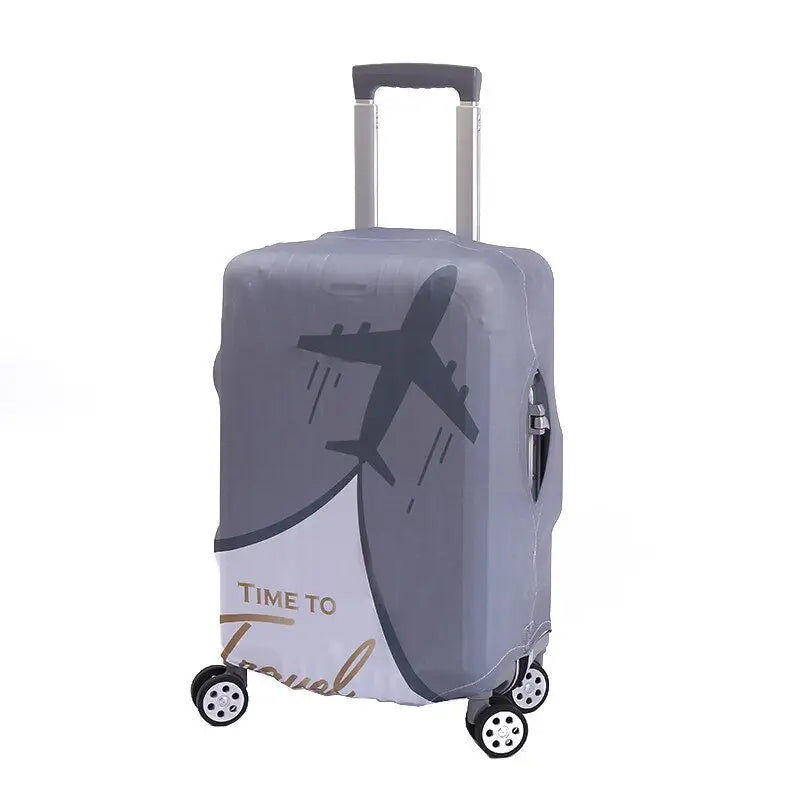 Housse de valise grise taille S sur fond blanc