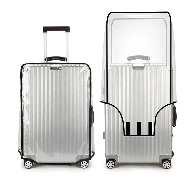 Housse transparente sur valise, protection anti-rayures
