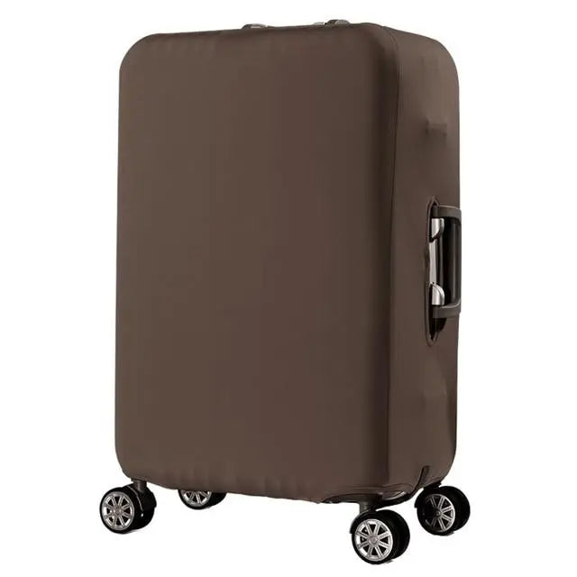 Housse de valise marron en polyester sur bagage taille S