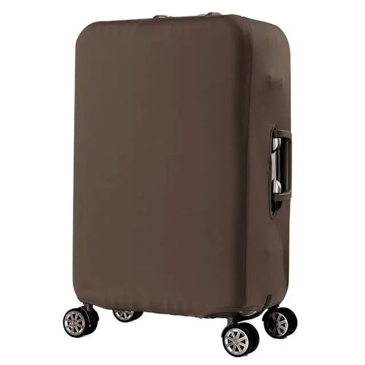 Housse de valise marron en polyester sur bagage taille S