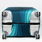 Gros plan sur la texture polyester de la housse de valise