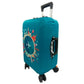 Housse de valise avec motifs monuments mondiaux et avion