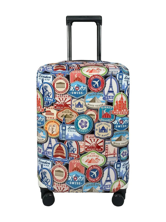Housse de valise élastique montrant différentes tailles disponibles