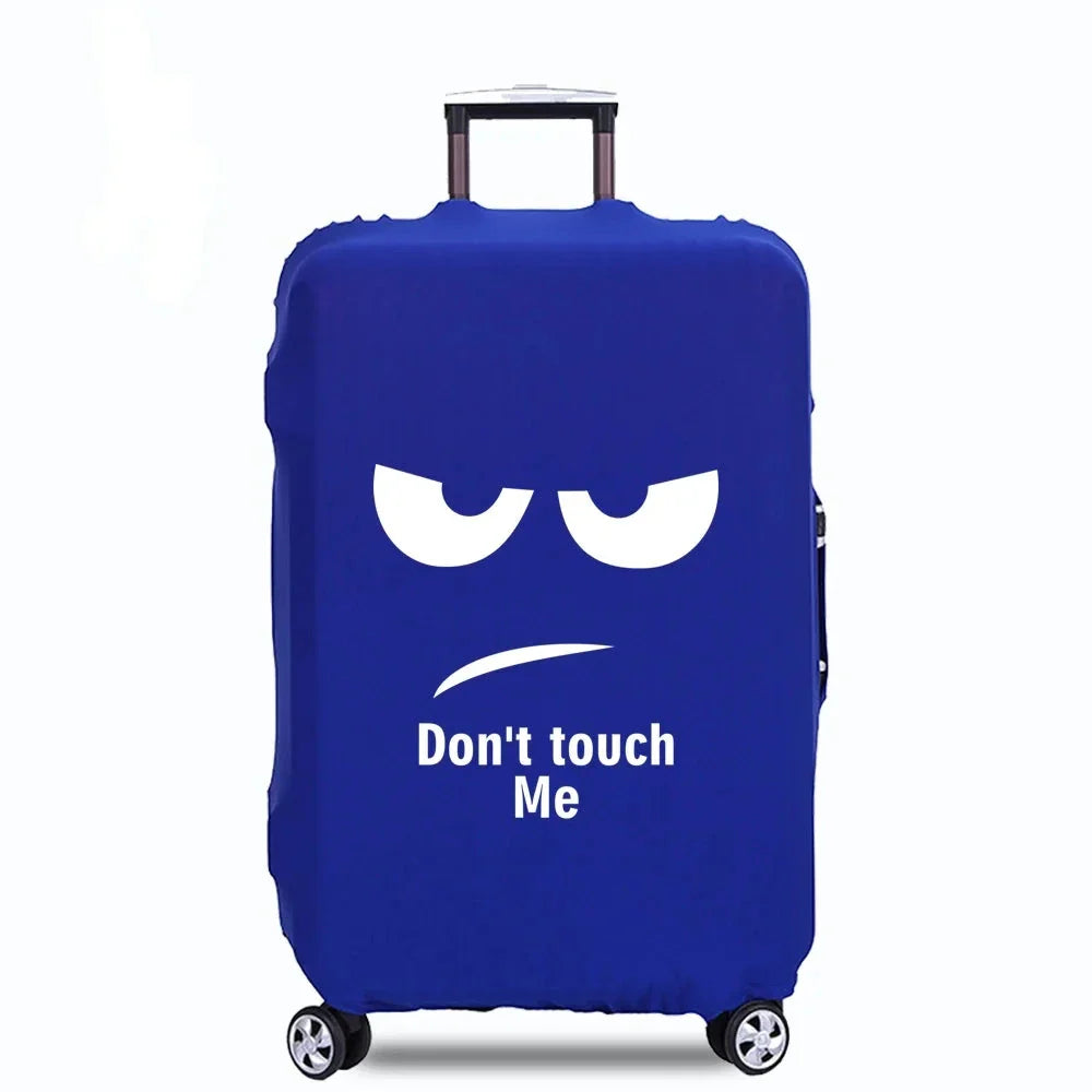 Housse valise bleue, tissu élastique et durable