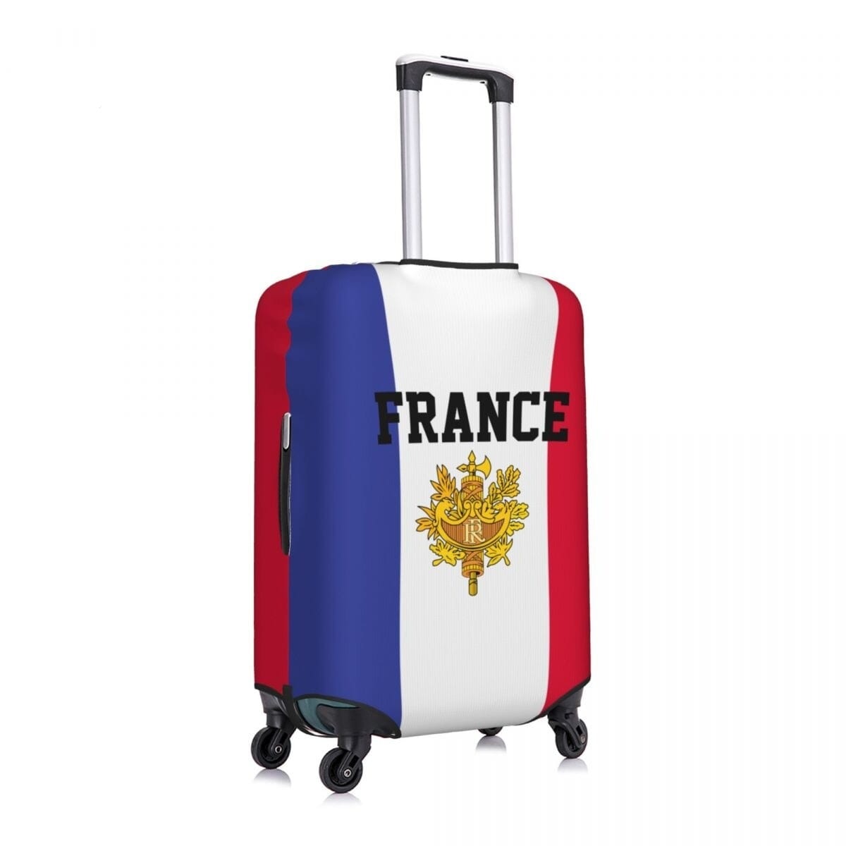 Housse valise drapeau France sur fond blanc