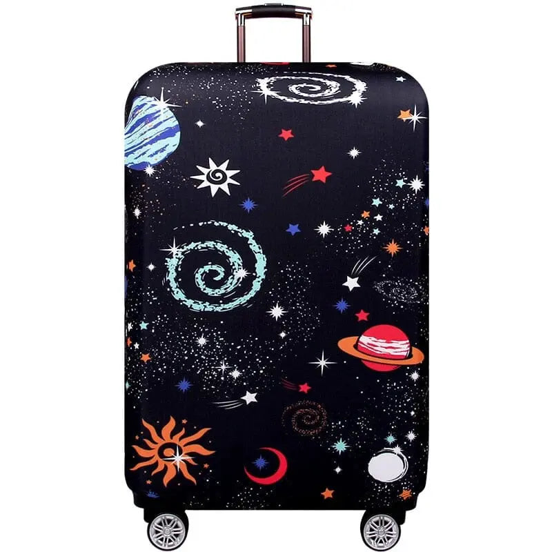 Housse de valise avec motifs de planètes colorées