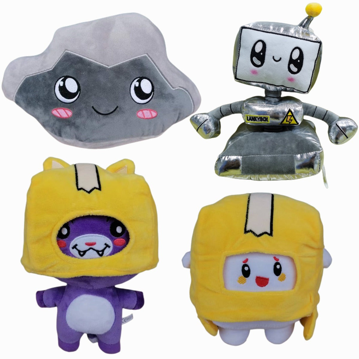 Jouet en peluche renard cyborg avec lumières LED allumées