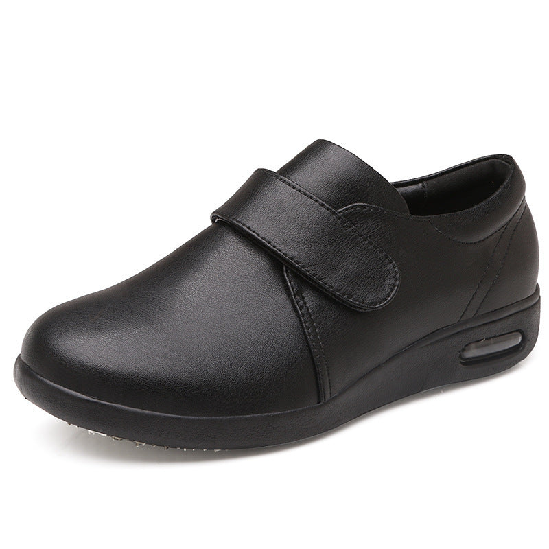 Chaussure orthopédique en cuir vegan vue de dessus