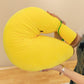 Peluche banane douce avec peau mobile et sourire large